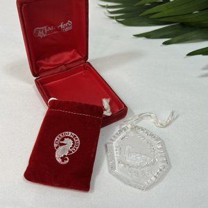 1989 Waterford Crystal 12 Days of Christmas Partidge in a Pear Tree Ornament BOX